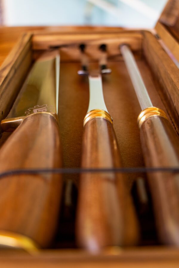 Kit Faca Campeira Com Chaira e Garfo para Churrasco - Imagem 3